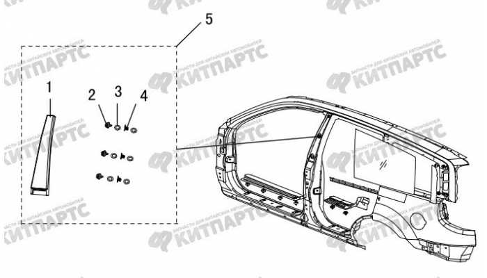 Накладка стойки средней наружная Great Wall DW Hower H5