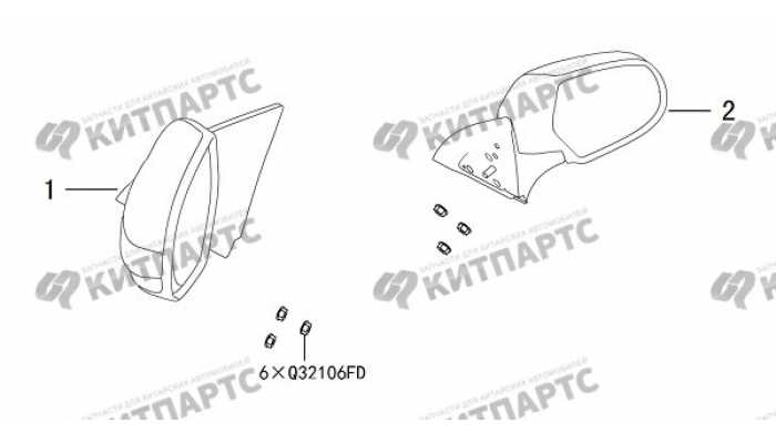 Зеркало боковое заднего вида Great Wall Hover H3 New