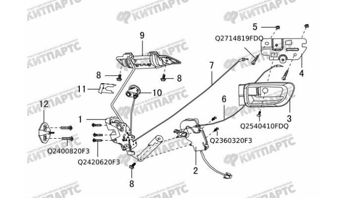 Замок передней двери Great Wall Hover H5