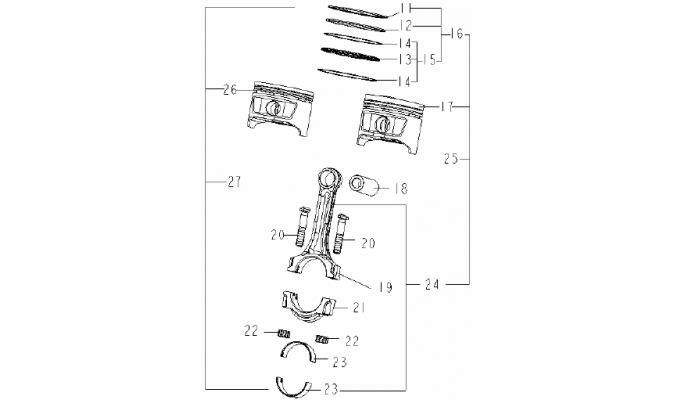 Поршень Geely MK