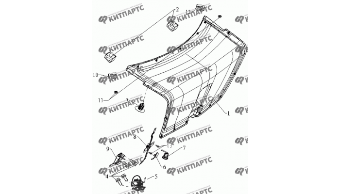 Отделка крышки багажника Geely